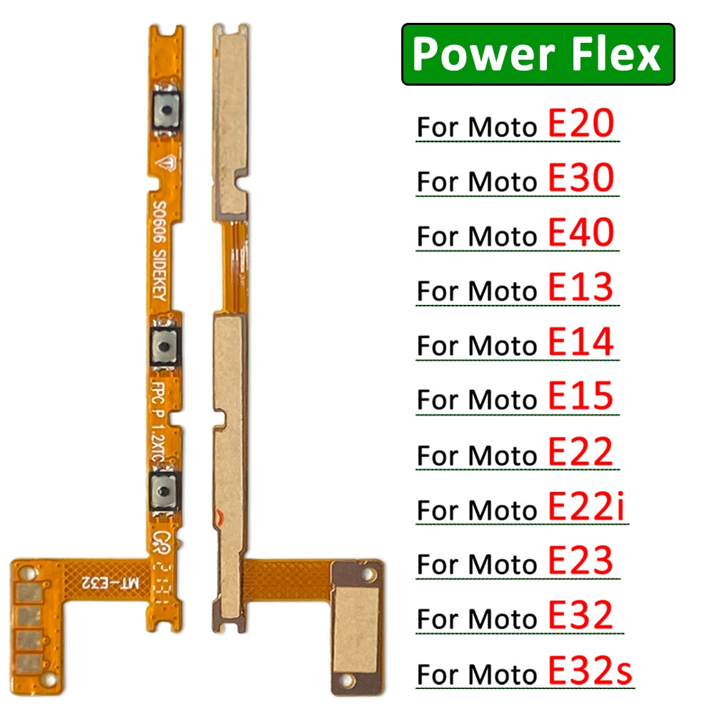 Power On Off Volume Button Key Flex Cable For Motorola Moto E20 E30 E40 E13 E14 E15 E22 E22i E23 E32 E32s Motorola phone repair parts