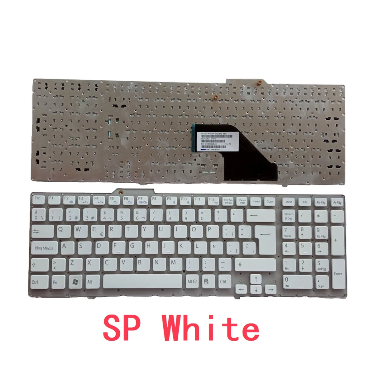New Spanish Laptop Keyboard For Sony VPC-F11 VPC-F12 VPC-F13 F136 F138 F117 F170 F119 Notebook PC Replacement  SONY laptop repair parts