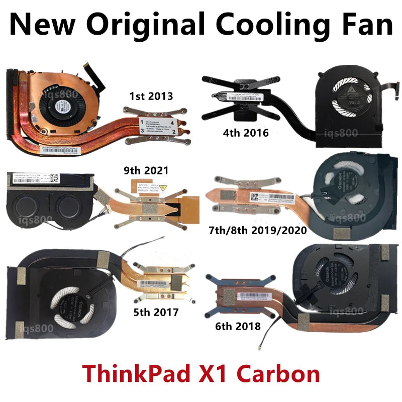 New Original For Laptop Lenovo ThinkPad X1 Carbon Gen X1C CPU Cooling Fan Heatsink Radiator 2012-2021 Lenovo laptop repair parts
