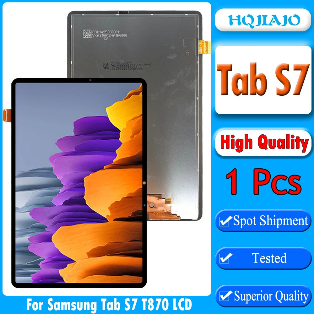 11" High Quality For Samsung Tab S7 SM-T870 SM-T875 SM-T876B T870 LCD Display Touch Screen For Samsung Tab S7 LCD Replacement Tablet repair parts