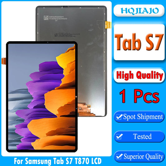 11" High Quality For Samsung Tab S7 SM-T870 SM-T875 SM-T876B T870 LCD Display Touch Screen For Samsung Tab S7 LCD Replacement Tablet repair parts