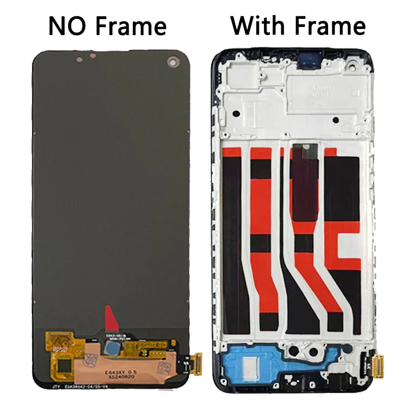 Super AMOLED For Oppo A74 LCD Display For OPPO A74 4G CHP2219 LCD Touch Screen Digitizer Assemby With Frame  Oppo phone repair parts