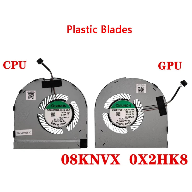 NEW ORIGINAL Laptop CPU GPU Cooling Fan For DELL Precision 7550 7560 M7550 M7560 P93F CD6WC 0CD6WC 0M06D7 M06D7 08KNVX 0X2HK8 Dell laptop repair parts