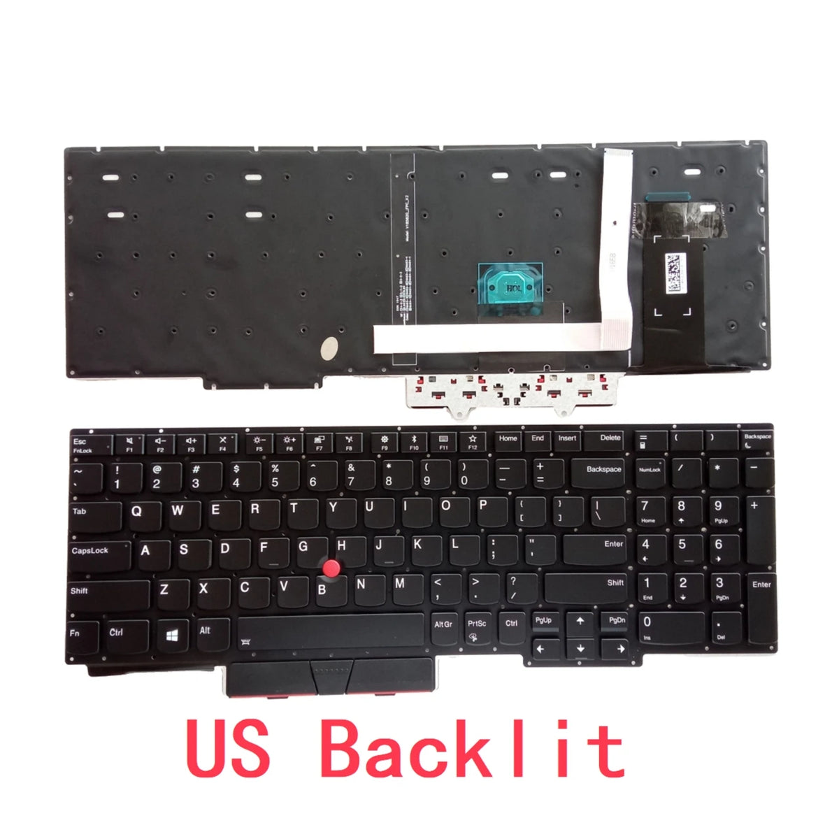 New US Russian Spanish Latin Arab Portuguese Laptop Backlit Keyboard For Lenovo Thinkpad E15 Gen1 Notebook PC Replacement Lenovo laptop repair parts