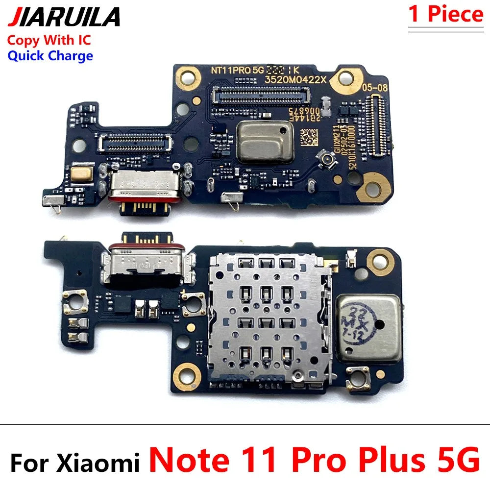 10Pcs, Dock Connector Micro USB Charger Charging Port Flex Cable Micro Board For Xiaomi Redmi Note 11 11E 12 13 Pro Plus 4G 5G  Xiaomi  Xiao mi phone repair parts