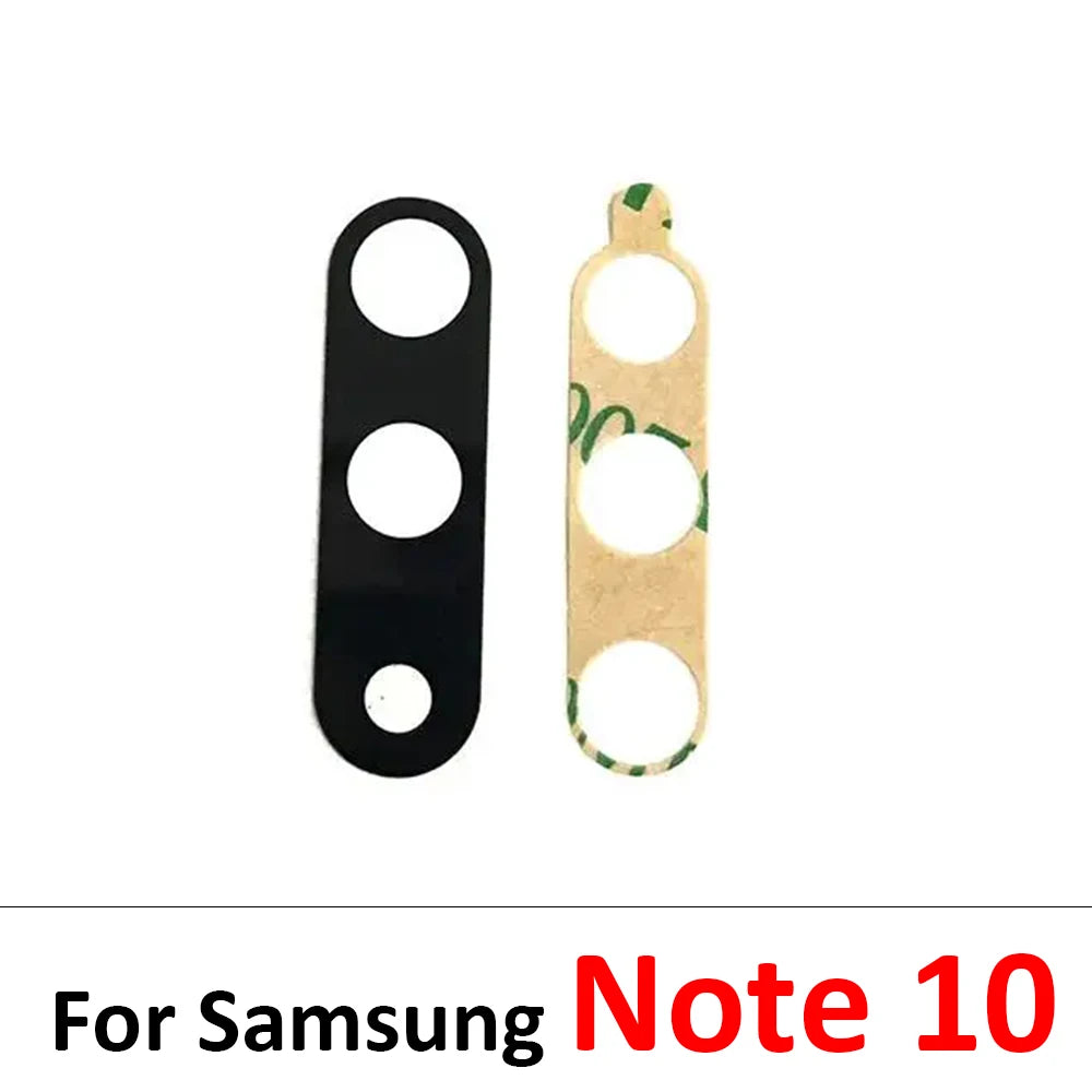 10Pcs, Back Rear Camera Glass Lens For Samsung S8 S9 S10 Plus 5G S10e Note 8 9 10 Plus Lite 20 Ultra With Adhesive Sticker Samsung phone repair parts