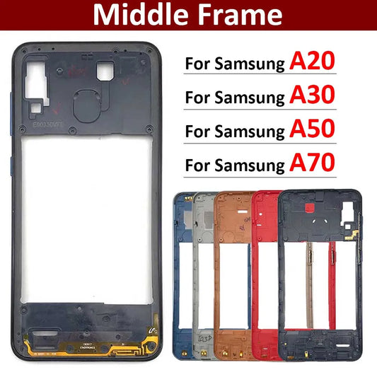New Housing Middle Frame Bezel Middle Plate Cover For Samsung A20 A30 A50 A70 Replacement parts  Samsung phone repair parts