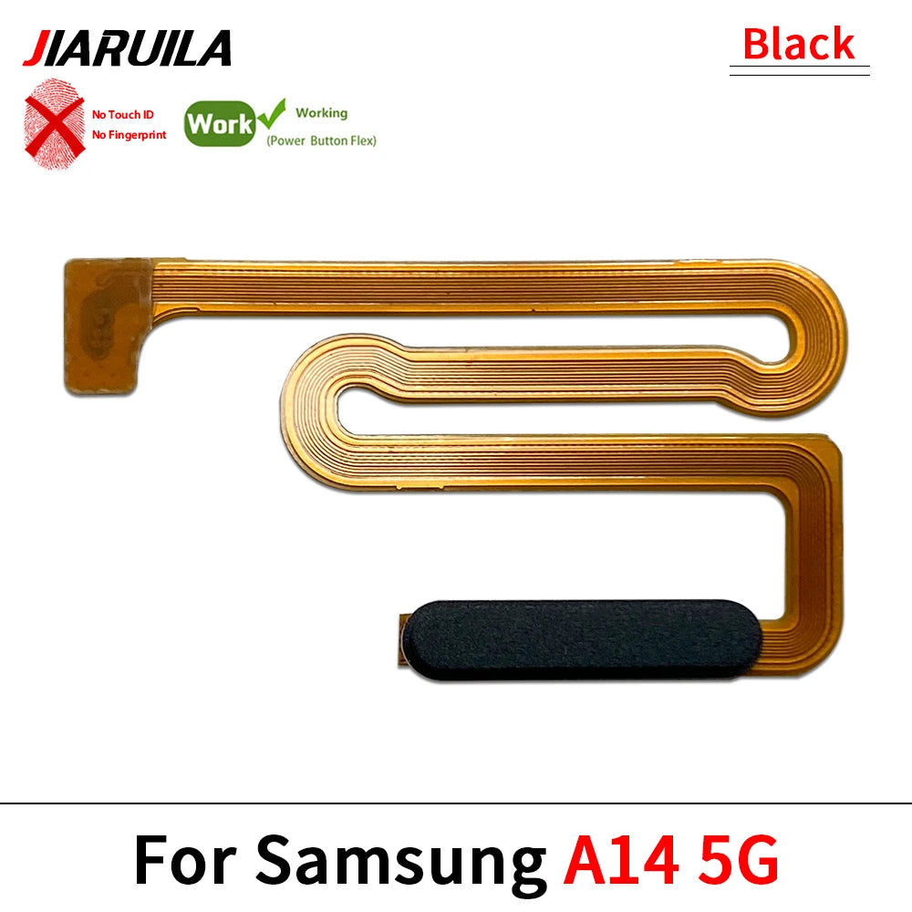 10Pcs/Lot, Home Button FingerPrint Touch ID Sensor Flex Cable Ribbon For Samsung A14 A24 A34 A54 4G 5G Replacement Parts Samsung phone repair parts