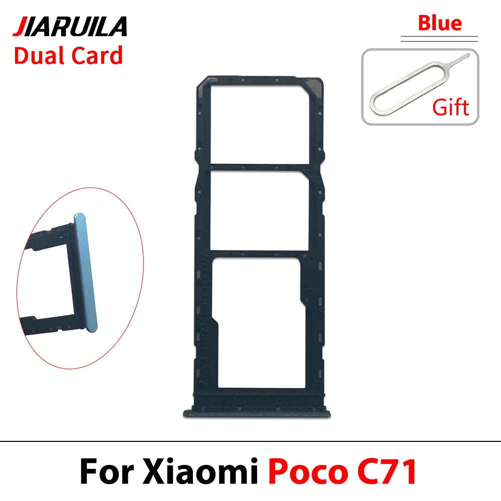 New For Xiaomi Poco C40 C71 C65 C75 C85 SIM Card Slot SD Card Tray Holder Adapter  Xiaomi  Xiao mi phone repair parts