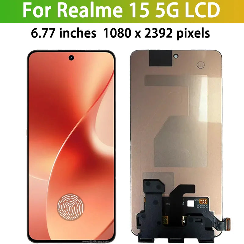 6.77"New For Oppo Realme 15 5G LCD Display Screen Touch Digitizer Assembly Replacement With Frame Oppo phone repair parts Realme phone repair parts