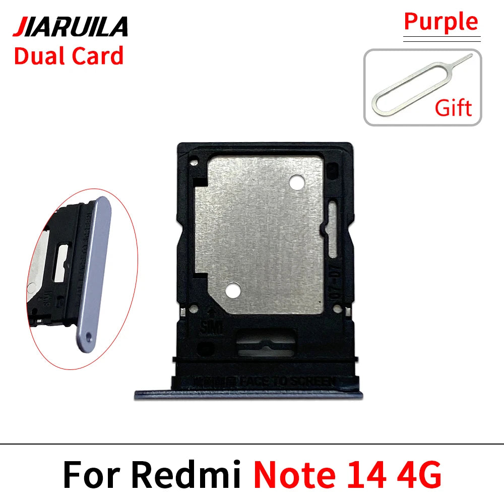 10Pcs, SIM Card Slot SD Card Tray Holder Adapter For Xiaomi Redmi Note 14 Pro Plus 4G 5G  Xiaomi  Xiao mi phone repair parts