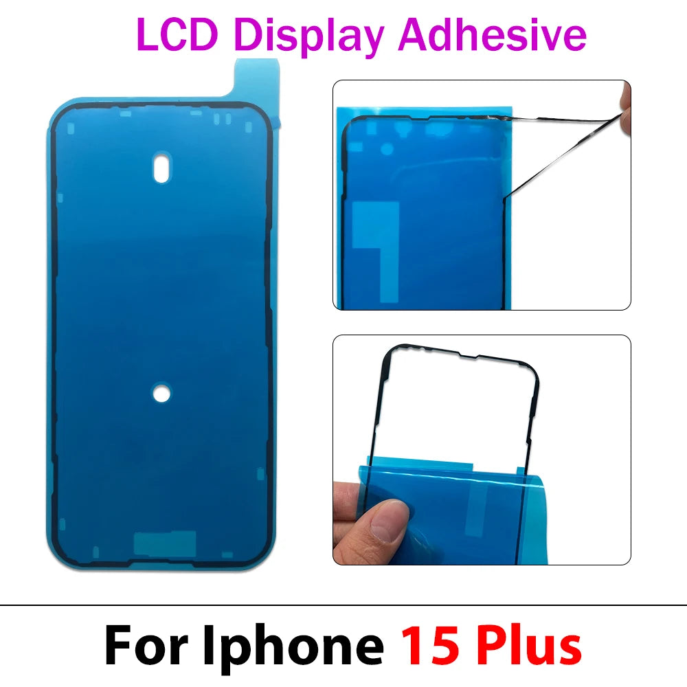 Back Cover Side Waterproof Seal Sticker For iPhone 15 16 17 Pro Max 15 Plus Air Front LCD Adhesive Seal Tape Glue Repair Sticker iPhone phone repair parts