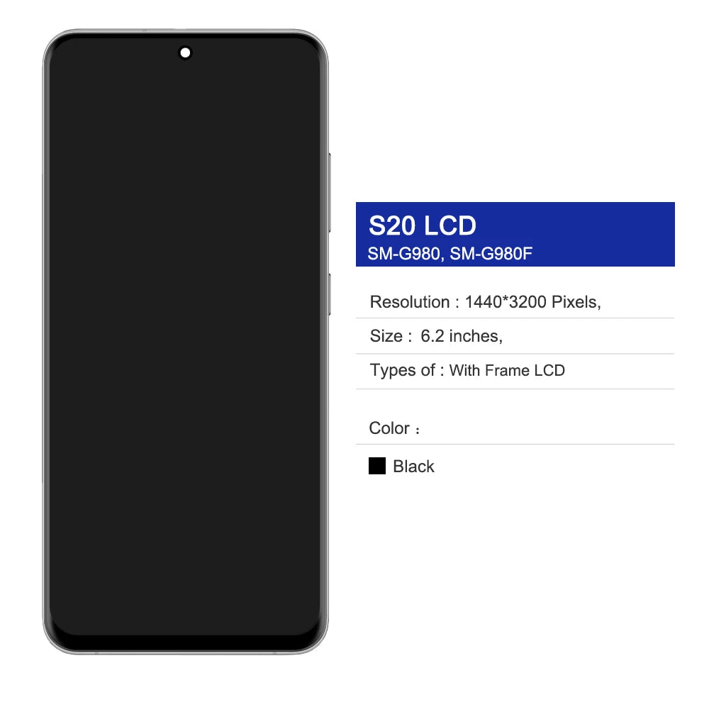 Tested For Samsung For S20 4G SM-G980 SM-G980F SM-G980F/DS LCD Touch Screen Display Digitizer Assembly Repair Parts Samsung phone repair parts