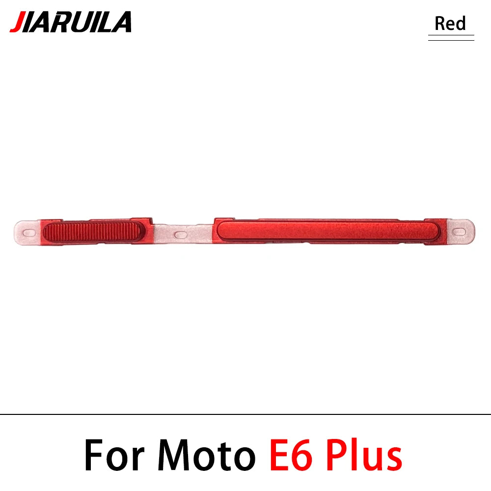 10Pcs, New For Motorola Moto E5 E6 E6s Plus E7 Power SIde Volume Button + Power ON / OFF Buttton Key Set Replacement Parts Motorola phone repair parts
