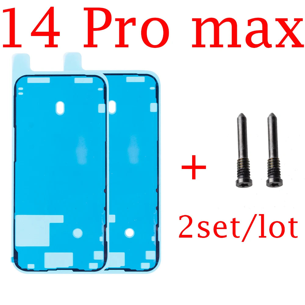2set/lot Waterproof Sticker For iPhone 11 12 13 14 Pro Max Mini X XS 7 8Plus LCD Display Screen Pre-Cut Glue Frame Tape Bezel iPhone phone repair parts