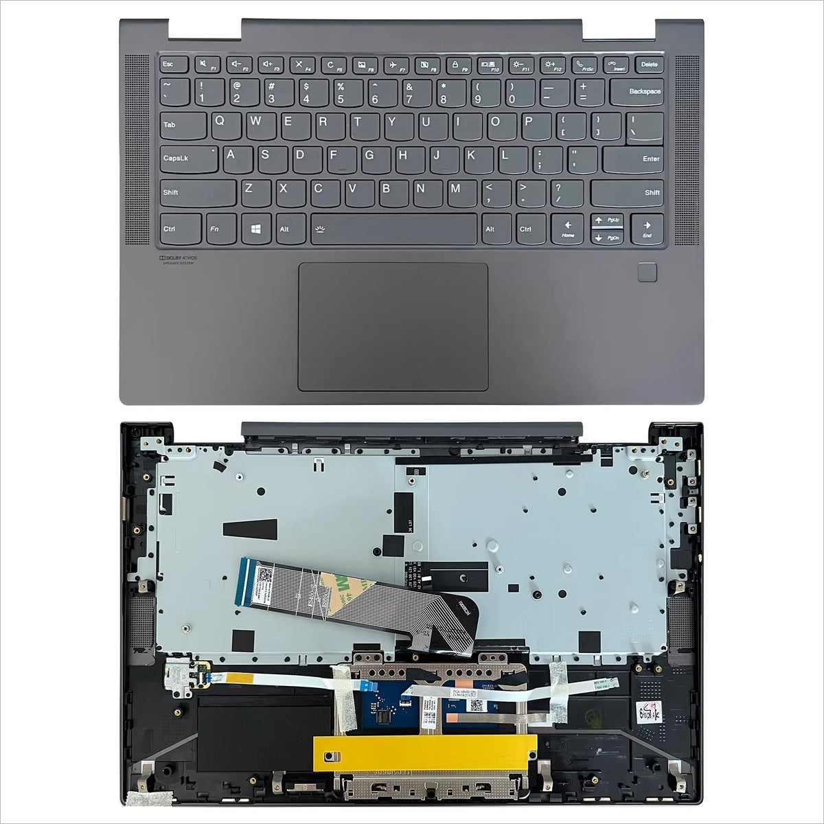 Upper case keyboard for Lenovo Yoga C740-14 C740-14IML   topcase palmrest C shell keyboard cover touchpad assembly Lenovo laptop repair parts