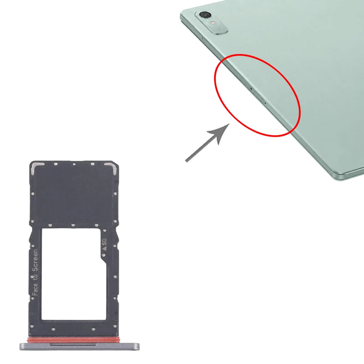 TB330 SIM Card Tray For Lenovo Tab M11 / K11 TB330FU TB330XU 4G Version SIM+Micro SD Card Tray / WIFI Version Micro SD Card Tray Lenovo Tablet repair parts