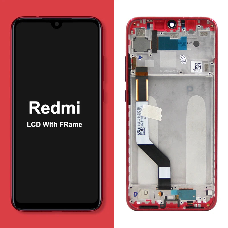 6.3" Display Screen for Xiaomi Redmi Note 7 Pro M1901F7S Lcd Display Digital Touch Screen with Frame for Redmi Note 7 Assembly Xiaomi phone repair parts
