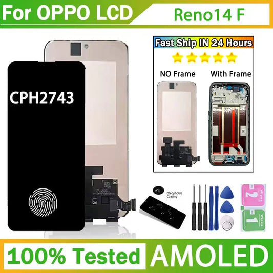 CPH2743 Premium Lcd For Oppo Reno 14F Reno14 F Display Touch Screen Digitizer Panel Assembly Replacement Repair Parts Oppo phone repair parts Realme phone repair parts