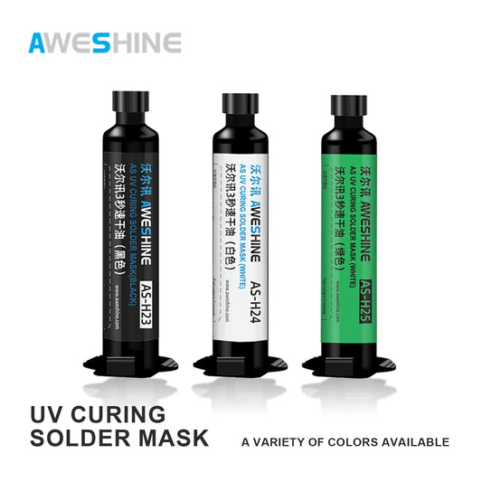 AS UV Curing Solder Mask UV Light Curing BGA PCB Solder Mask Ink Green Welding Oil Paint Prevent Corrosive Arcing Professional Repair Tools