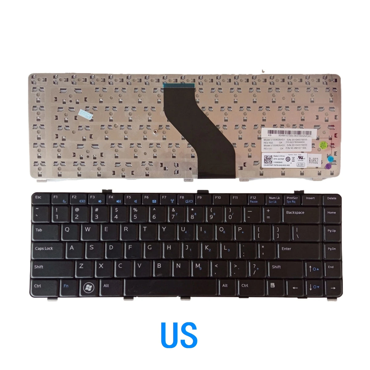 New US UI Latin Brazil Language  Keyboard For Dell VOSTRO V13 V13Z V130 Notebook PC Replacement KeyboardDell laptop repair parts