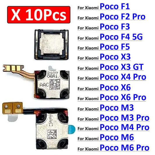 10Pcs, Front Top Earpiece Earphone Ear Speaker Sound Receiver For Xiaomi Poco F1 F2 F3 F4 F5 M3 M4 M6 X3 X4 X6 Pro 5G X3 GT  Xiaomi  Xiao mi phone repair parts