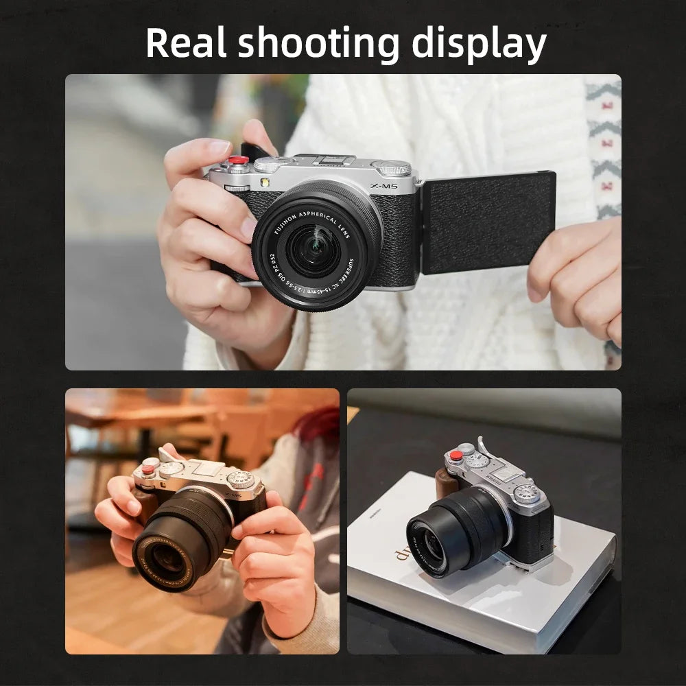 Flymile X-M5 Thumb Grip Aluminum Alloy Metal Thumb Up Grip for FUJIFILM X-M5 Camera with Hot Shoe Thumb Rest Support Holder Digital camera repair parts