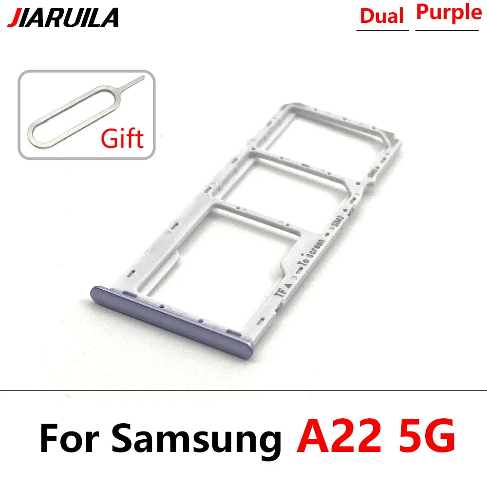 SIM Card Tray Slot Holder Adapter Accessories For Samsung A22 A32 4G 5G Replacement Spare Parts Samsung phone repair parts
