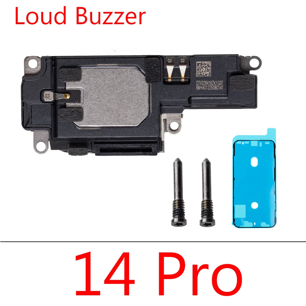 1pcs Ringer Bottom Buzzer Loud Speaker with earpiece  For iPhone  14 15 Pro Max  Plus Replacement Parts iPhone phone repair parts
