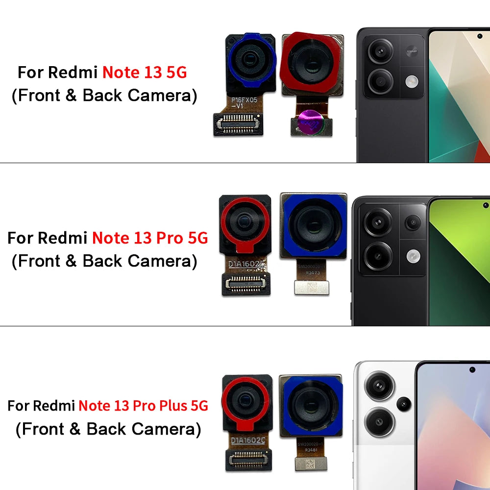 Front Camera Flex Back Rear Camera Module Flex Cable For Xiaomi Redmi Note 13 Pro Plus 4G 5G Xiaomi  Xiao mi phone repair parts