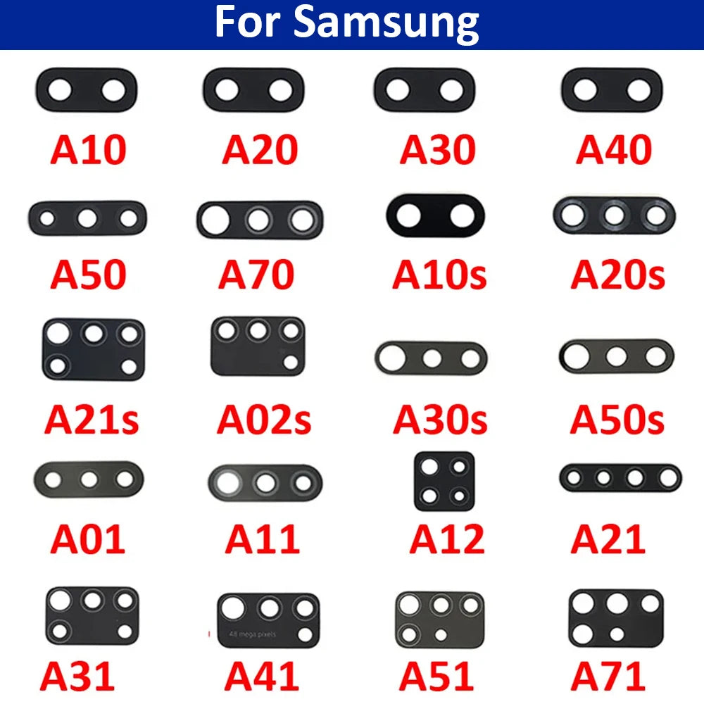 Back Rear Camera Glass Lens For Samsung A10 A20 A30 A50 A40 A70 A10s A20s A30S A50S A21s A01 A11 A12 A21 A31 A51 A71 Samsung phone repair parts