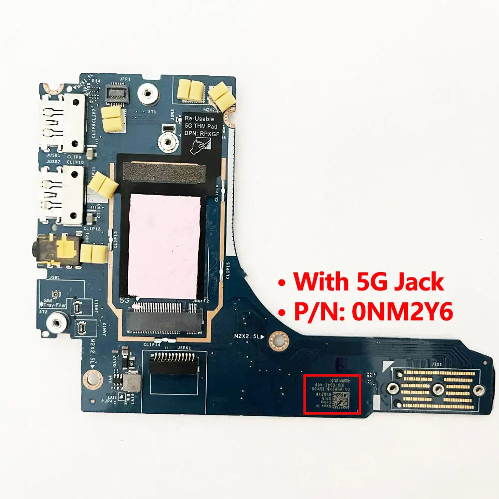 OEM For Dell Latitude 7640 Laptop Fingerprint Reader Audio USB Jack Switch Power Button Board Repairing 0XFYFJ 0PK8DG LS-M597P Dell laptop repair parts