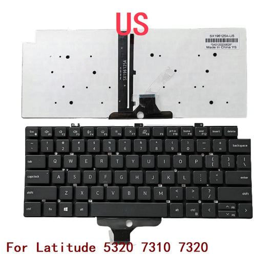 New US Laptop Backlit Keyboard For Dell Latitude 5320 7310 7320 Notebook PC ReplacementDell laptop repair parts