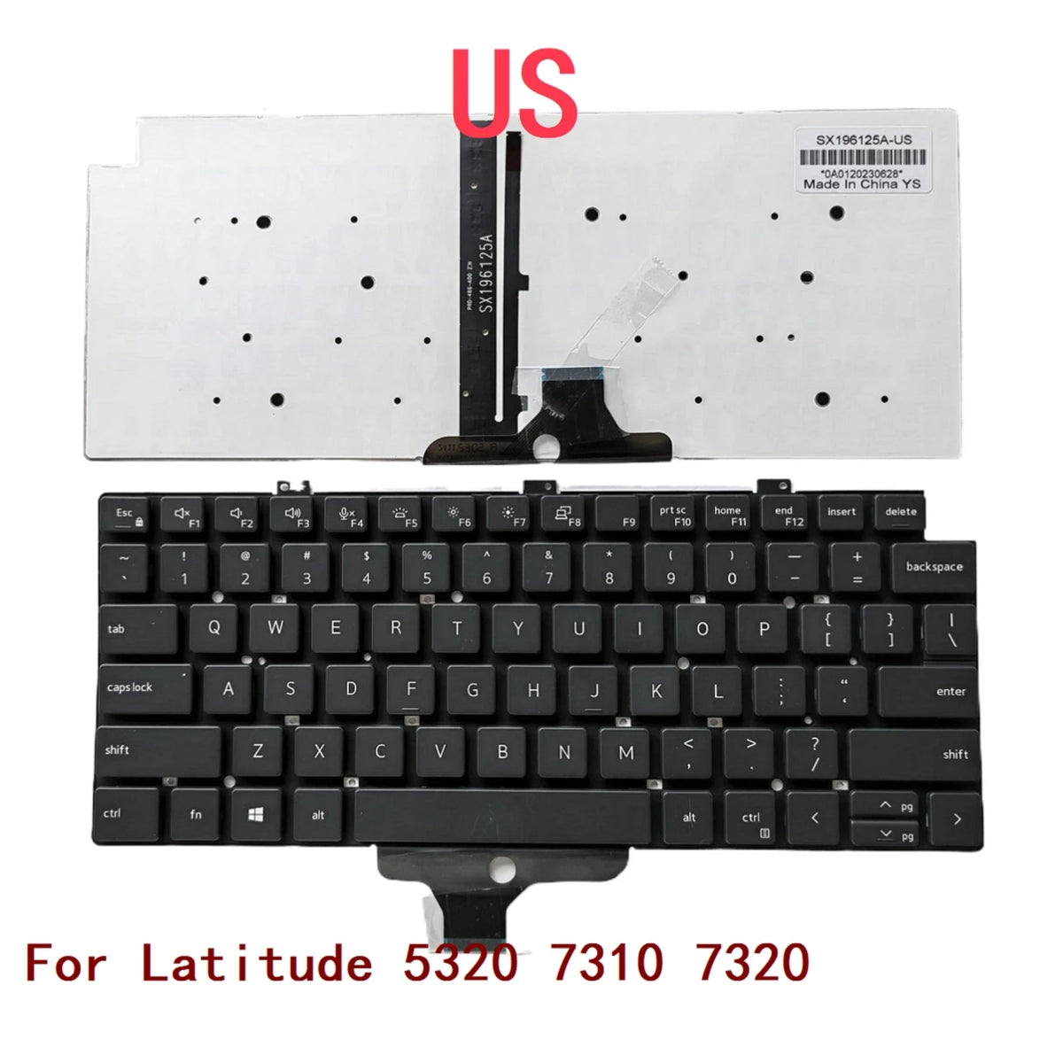 New US Laptop Backlit Keyboard For Dell Latitude 5320 7310 7320 Notebook PC ReplacementDell laptop repair parts