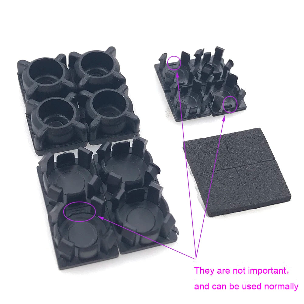 1set Rubber Feet Plastic Button Screw Cap Cover Replacement Set For PS2 30000 3W 70000 7W 90000 9W Console Game console repair parts