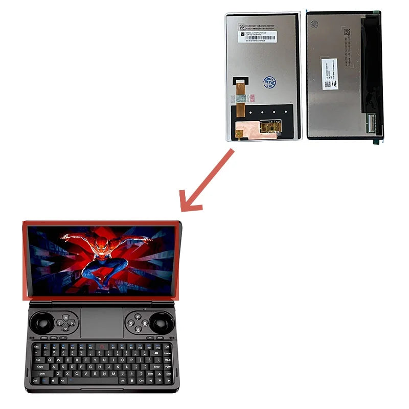 Original New For GPD Win mini LCD Display With Touch Screen Digitizer Assembly For GPD Win mini Screen Accessories Replacement Game console repair parts