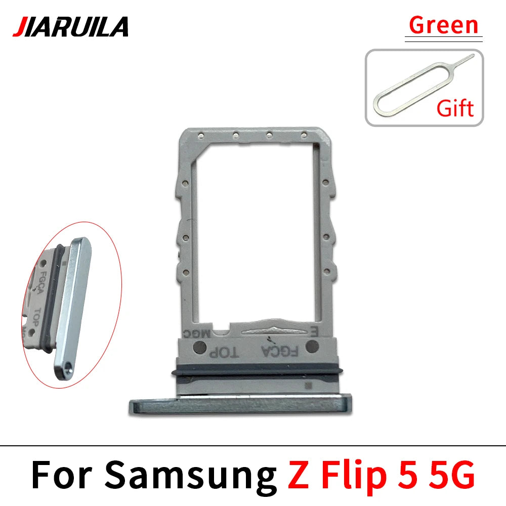 10Pcs/Lot, New For Samsung Z Flip 2 3 4 5 6 5G F711 F721 F731 F741 SIM Card Tray Slot Holder Adapter Accessories Samsung phone repair parts