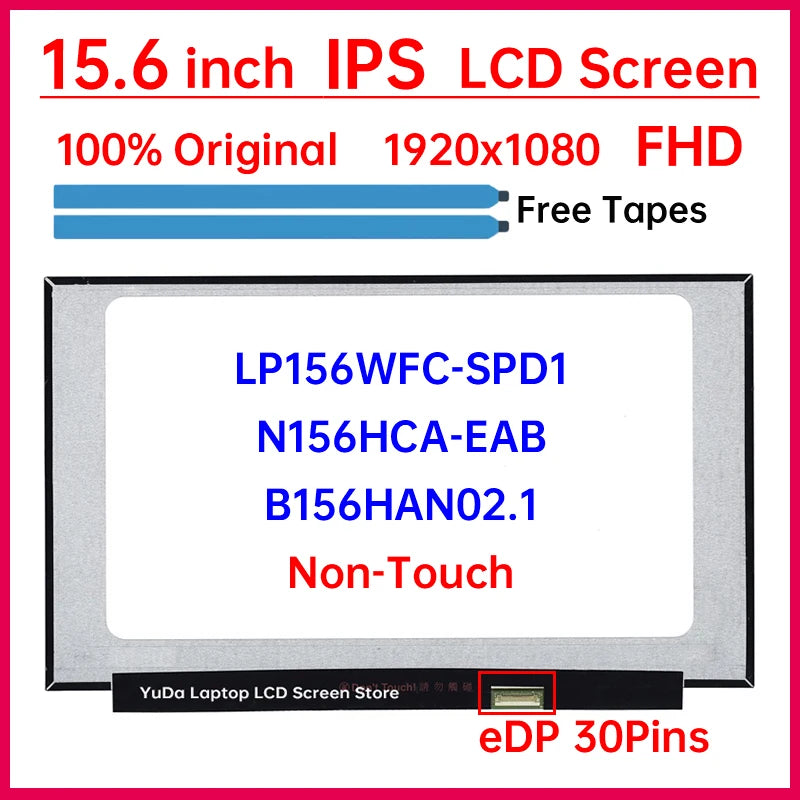 15.6" LCD Screen LP156WFC-SPD1 N156HCA-EAB B156HAN02.1 For Lenovo ThinkPad T590 Type 20N4 20N5 Display Matrix Panel FHD No-Touch Lenovo laptop repair parts