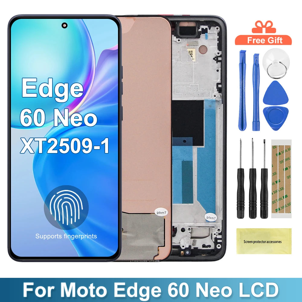 6.36'' AMOLED For Motorola Edge 60 Neo LCD XT2509-1 Display Touch Screen Digitizer Assembly For Moto Edge60 Neo LCD Motorola phone repair parts