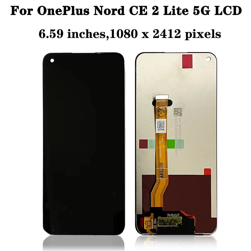 6.59"Inch For OnePlus Nord CE 2 Lite 5G CPH2381 Display Screen Frame Touch Panel Digitizer For OnePlus Nord CE2 Lite LCD CPH2409  OnePlus phone repair parts
