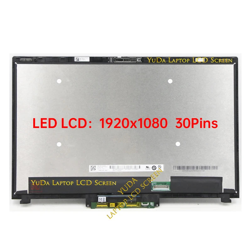 13.3" Touch Screen For Lenovo ThinkPad C13 Yoga Gen 1 Chromebook 20UX 20UY LCD Display Digitizer + Frame Assembly Replacement Lenovo laptop repair parts