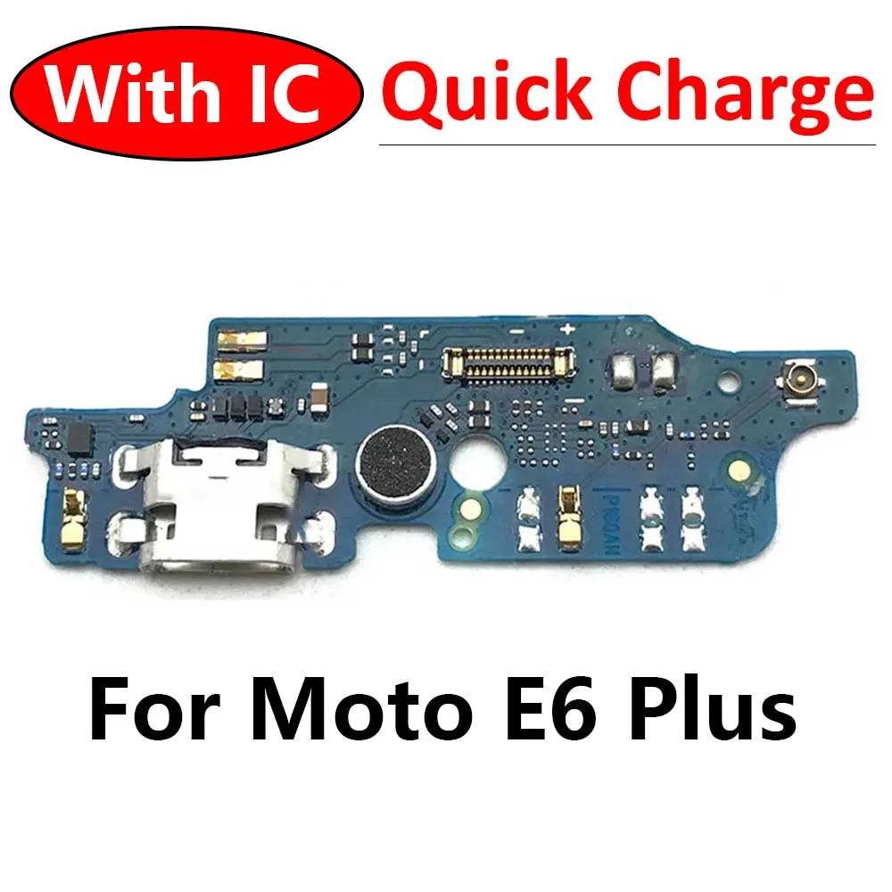 New For Motorola Moto E6 E7 Plus One Action Vision USB Charging Port Board Flex Cable Connector Parts Microphone Motorola phone repair parts
