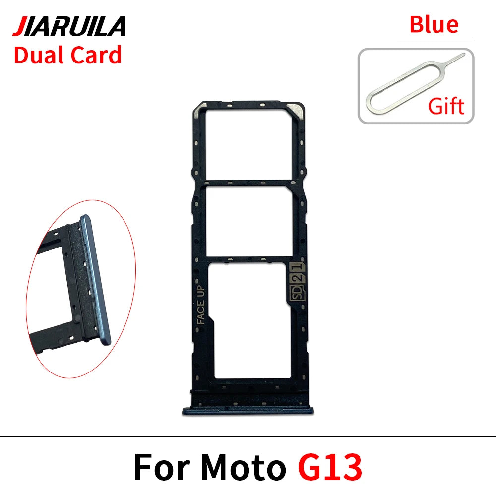 Micro Nano SIM Card Holder Tray Slot Holder Adapter Socket For Motorola Moto G13 G23 G53 G73 G84 Motorola phone repair parts