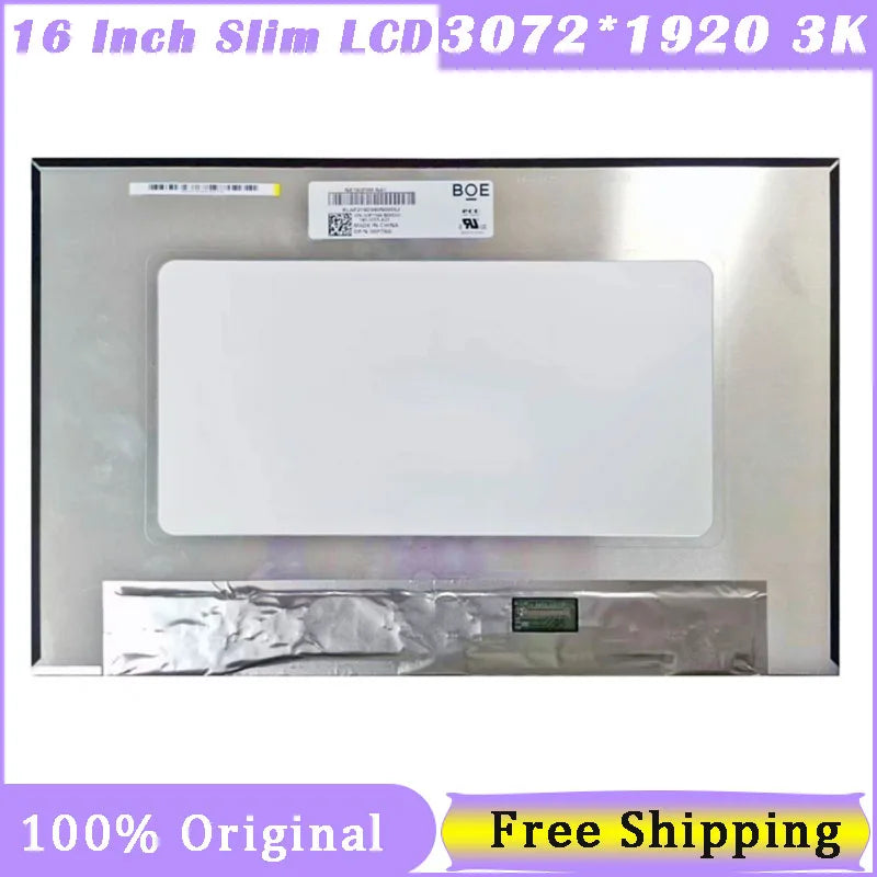 16 Inch Slim 40 Pin Screen For Dell Inspiron 16 7610 5625 NE160F8M-N41 NE160F8M-N42 B160QAN01.0 3072*1920 3K IPS Panel  Dell laptop repair parts