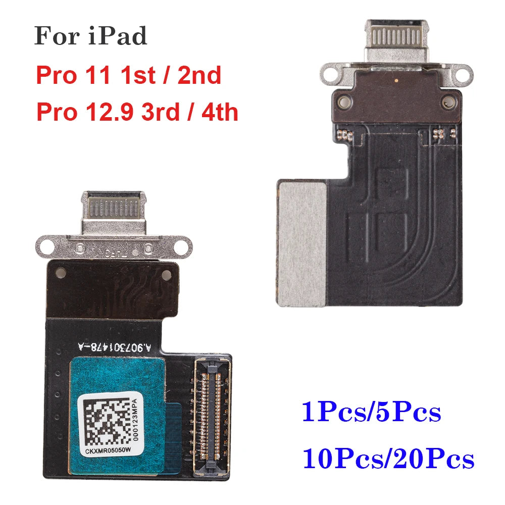 1-20Pcs USB Dock Connector Charging Port Flex Cable For iPad Pro 11 inch (2018) 1st (2020) 2nd & 12.9 inch (2018) 3rd (2020) 4th iPad tablet repair parts
