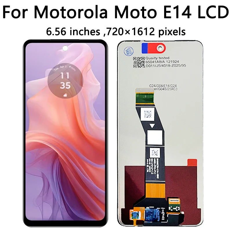 6.56" IPS For Motorola Moto E14 LCD Touch Screen Sensor Digiziter Assembly Replace For Motorola Moto E14 XT2421-14 LCD Frame Motorola phone repair parts