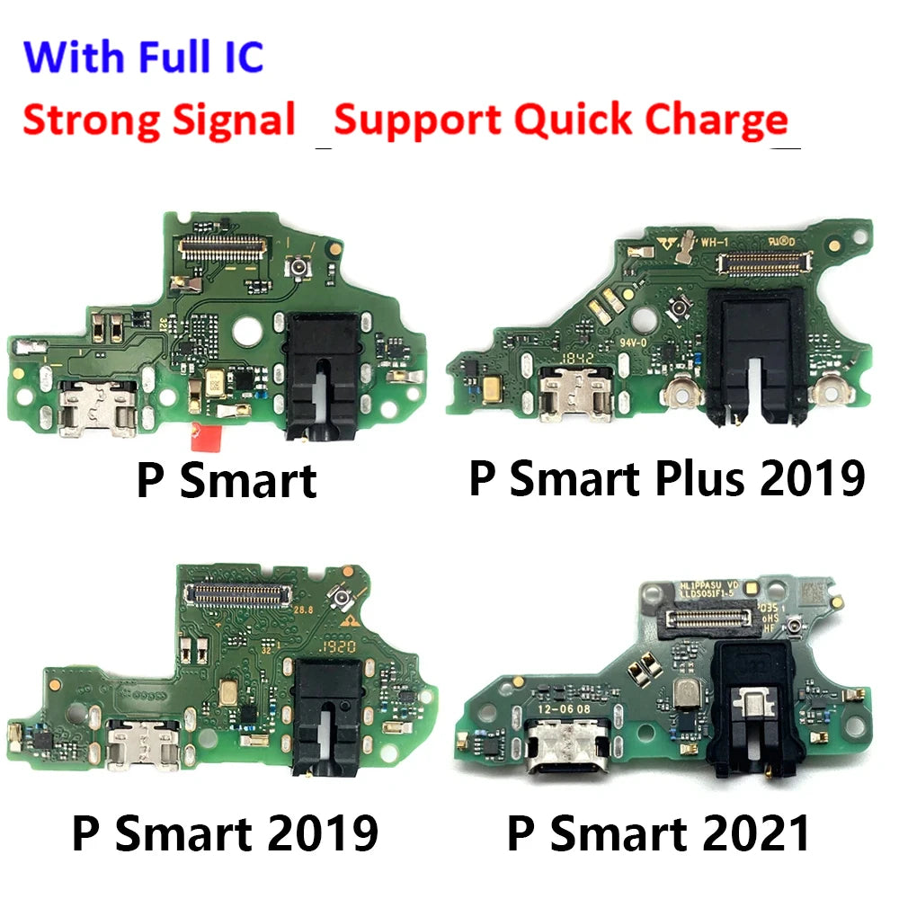 New For Huawei P Smart Plus 2018 2019 2021 USB Micro Charger Charging Port Dock Connector Microphone Board Flex Cable Huawei phone repair parts