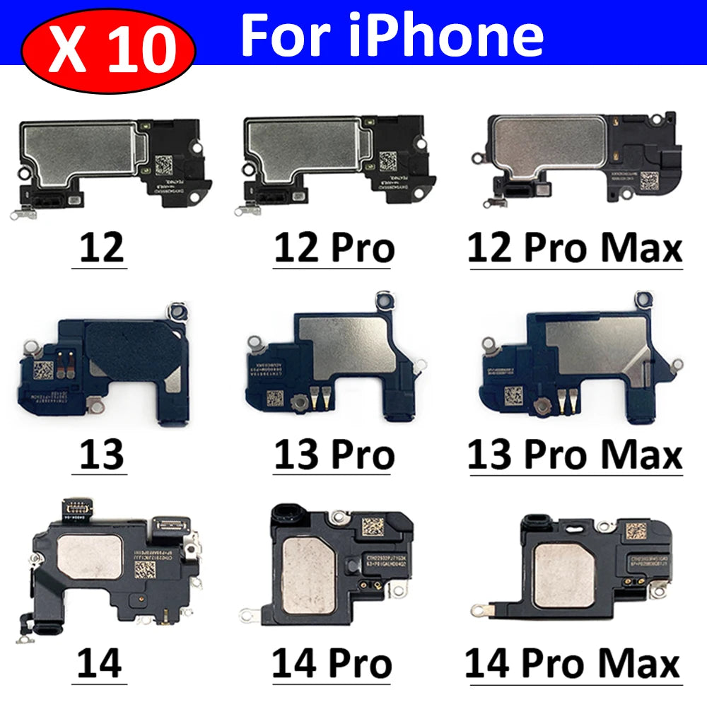 10Pcs/Lot, New Ear Speaker Earpiece Sound Flex Cable For iPhone 11 12 13 14 15 Pro Max Plus Mini Replacement Repair Parts iPhone phone repair parts