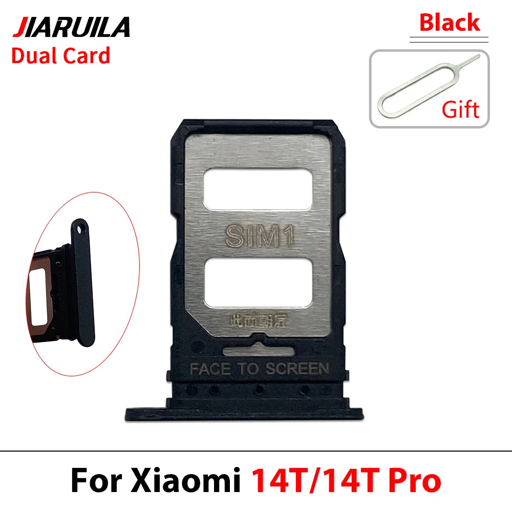 10Pcs/Lot, Micro Nano SIM Card Holder Tray Slot Holder Adapter Socket For Xiaomi Mi 14 14T 15 15T Pro Ultra  Xiaomi  Xiao mi phone repair parts