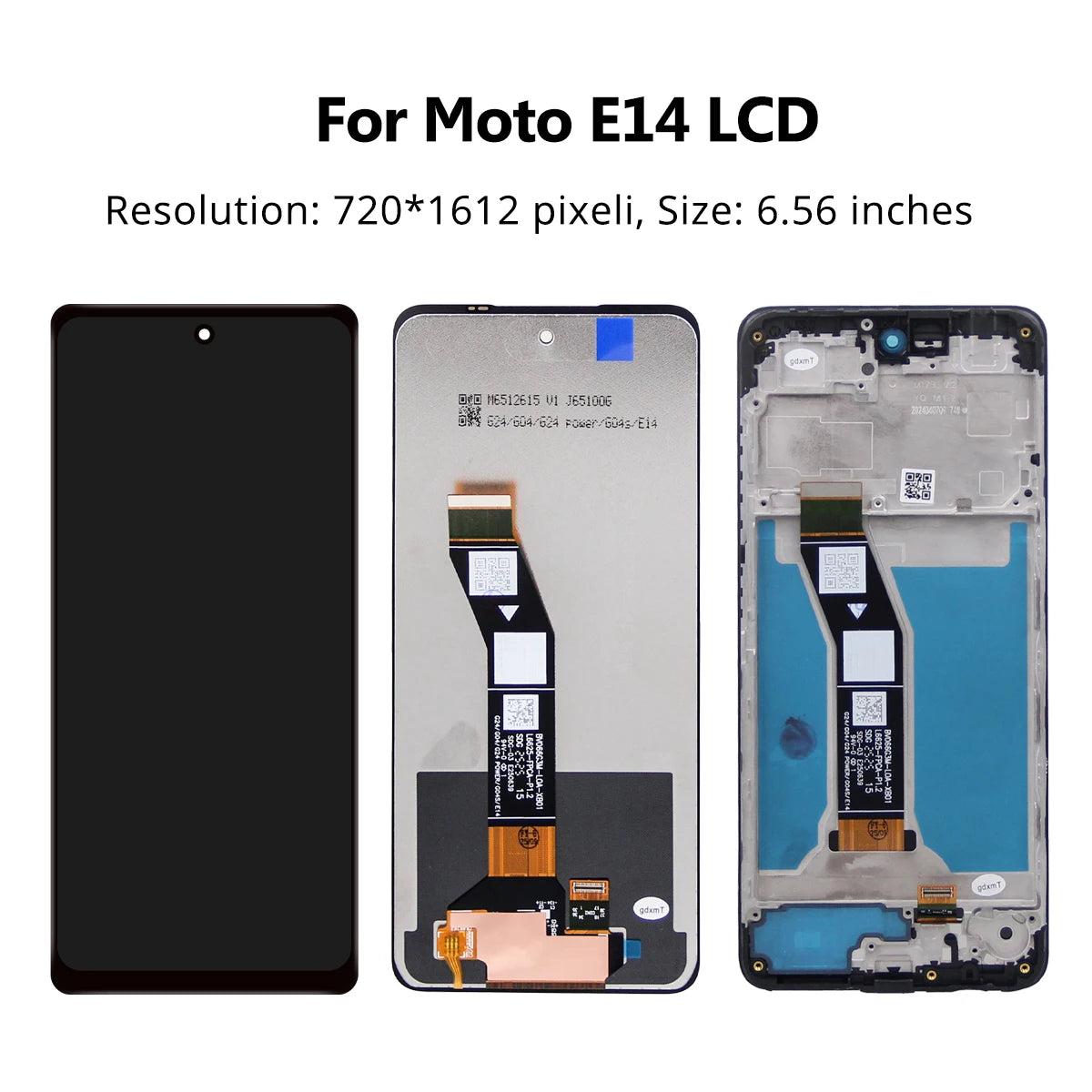 6.56" IPS For Motorola Moto E14 LCD Touch Screen Digiziter For Motorola Moto E14 XT2421-14 LCD Frame Assembly Replacement Parts Motorola phone repair parts